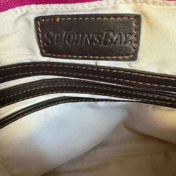 St John’s Bay Floral Tote brown and pink - Picture 4 of 8